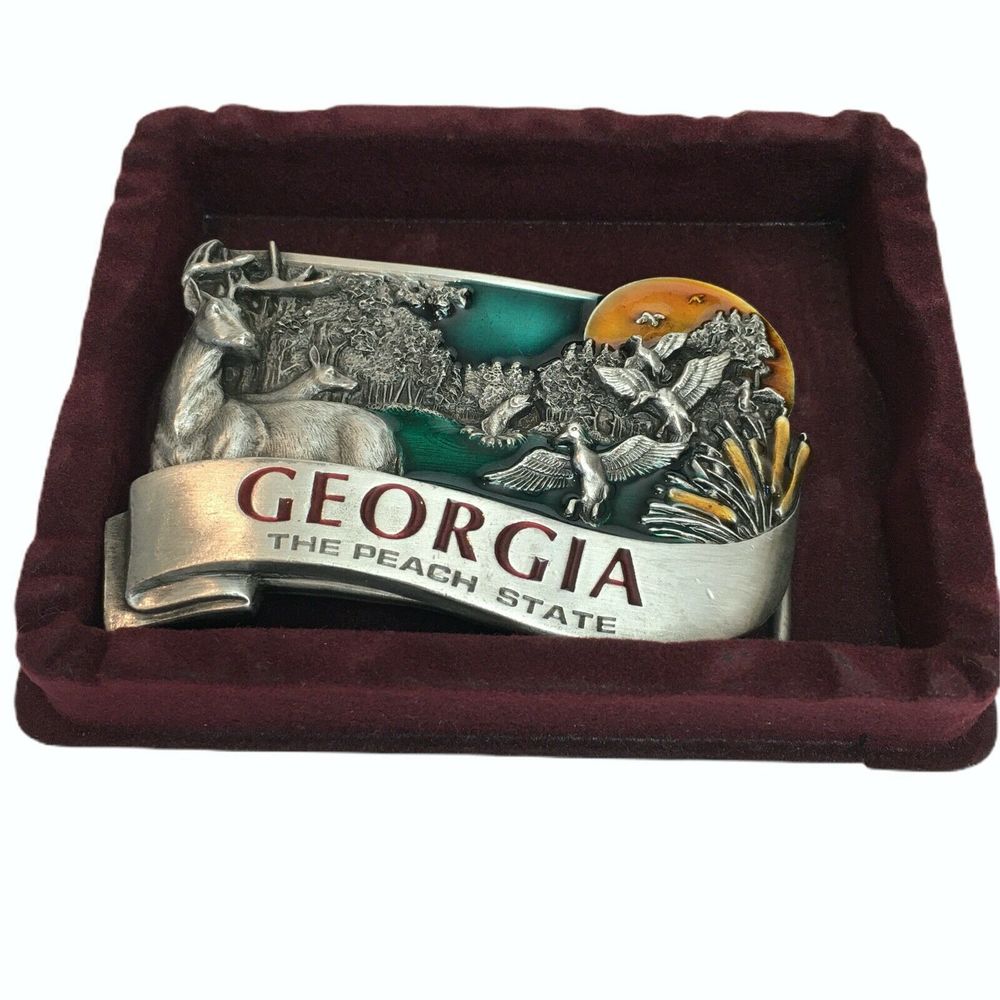 Bergamot 1984 Georgia State Brass Belt Buckle
